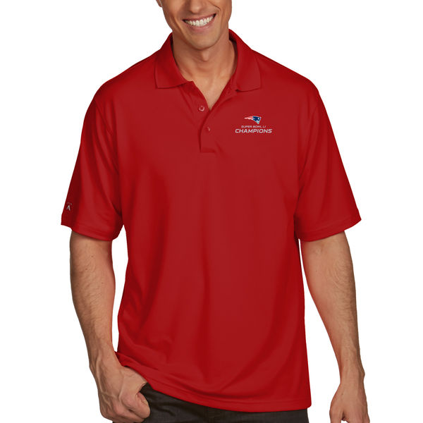 New England Patriots Antigua Super Bowl LI Champions Pique Xtra-Lite Polo - Red